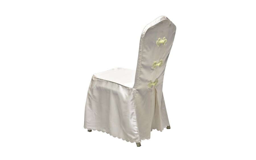 Pokrowiec na krzesło bankietowe z kwadratowym oparciem
