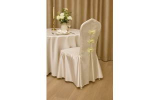 Pokrowiec na krzesło bankietowe z kwadratowym oparciem