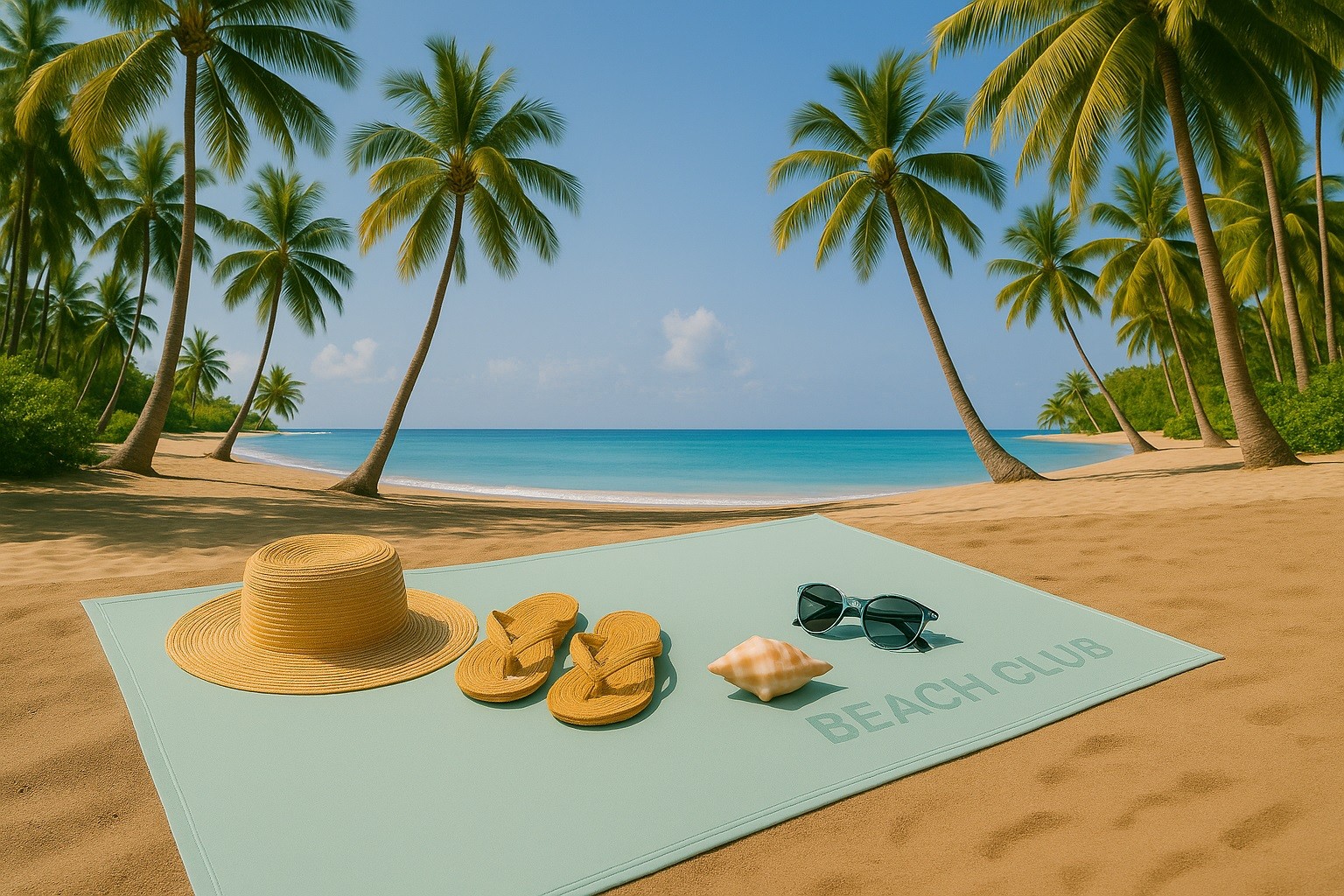 Ręcznik plażowy 100x180 cm Beach Club eucalyptus 5285
