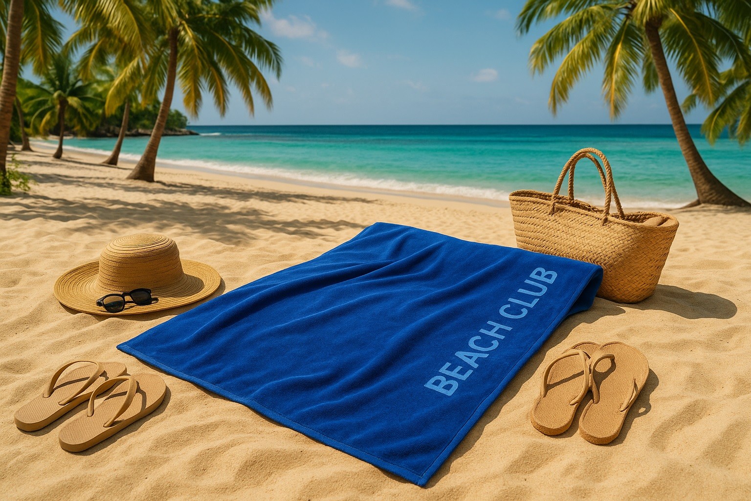 Ręcznik plażowy 100x180 cm Beach Club reflex blue 479