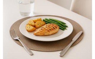 Talerz płytki obiadowy 26 cm Krem P2393