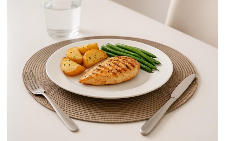 Talerz płytki obiadowy 26 cm Krem P2393