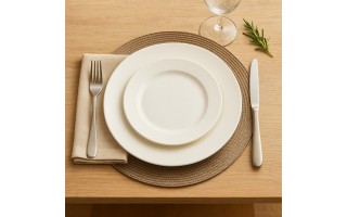 Talerz płytki obiadowy 26 cm Krem P2393