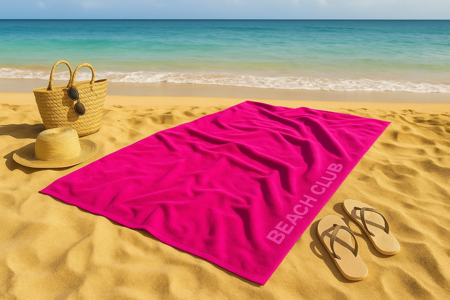 Rcznik plaowy 100x180 cm Beach Club cranberry 377