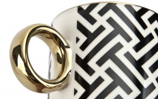 Kubek porcelanowy 350 ml Gold Dream dek. II wysoki