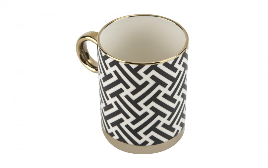 Kubek porcelanowy 350 ml Gold Dream dek. II wysoki