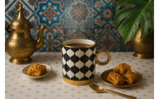 Kubek porcelanowy 350 ml Gold Dream dek. III wysoki