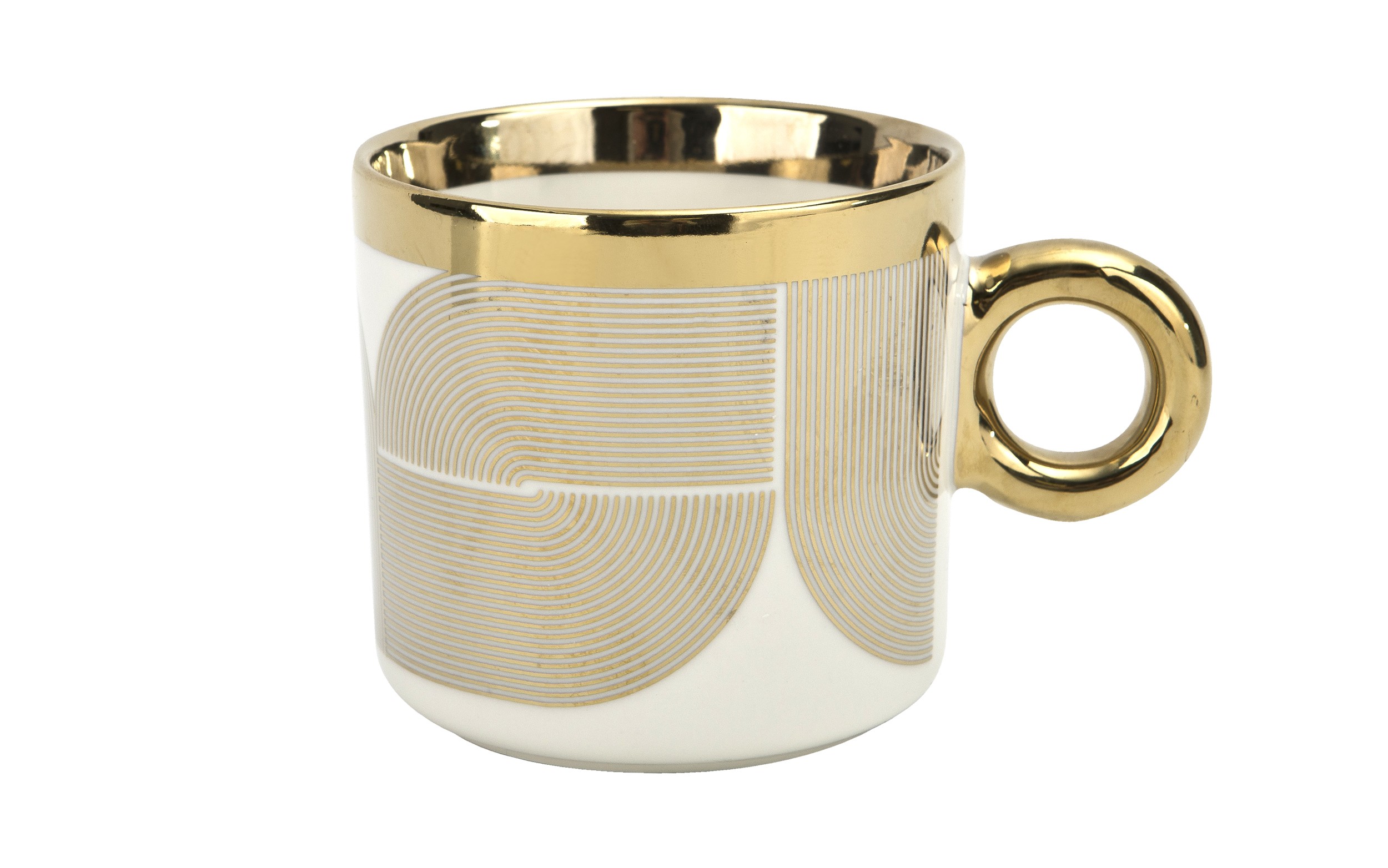 Kubek porcelanowy 350 ml Palazzo złote linie 2516