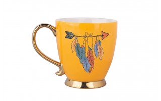 Filiżanka na stopce 400 ml Exotic Żółta