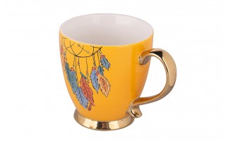 Filiżanka na stopce 400 ml Exotic Żółta