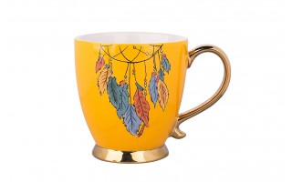 Filiżanka na stopce 400 ml Exotic Żółta