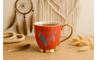 Filiżanka na stopce 400 ml Exotic Pomarańczowa