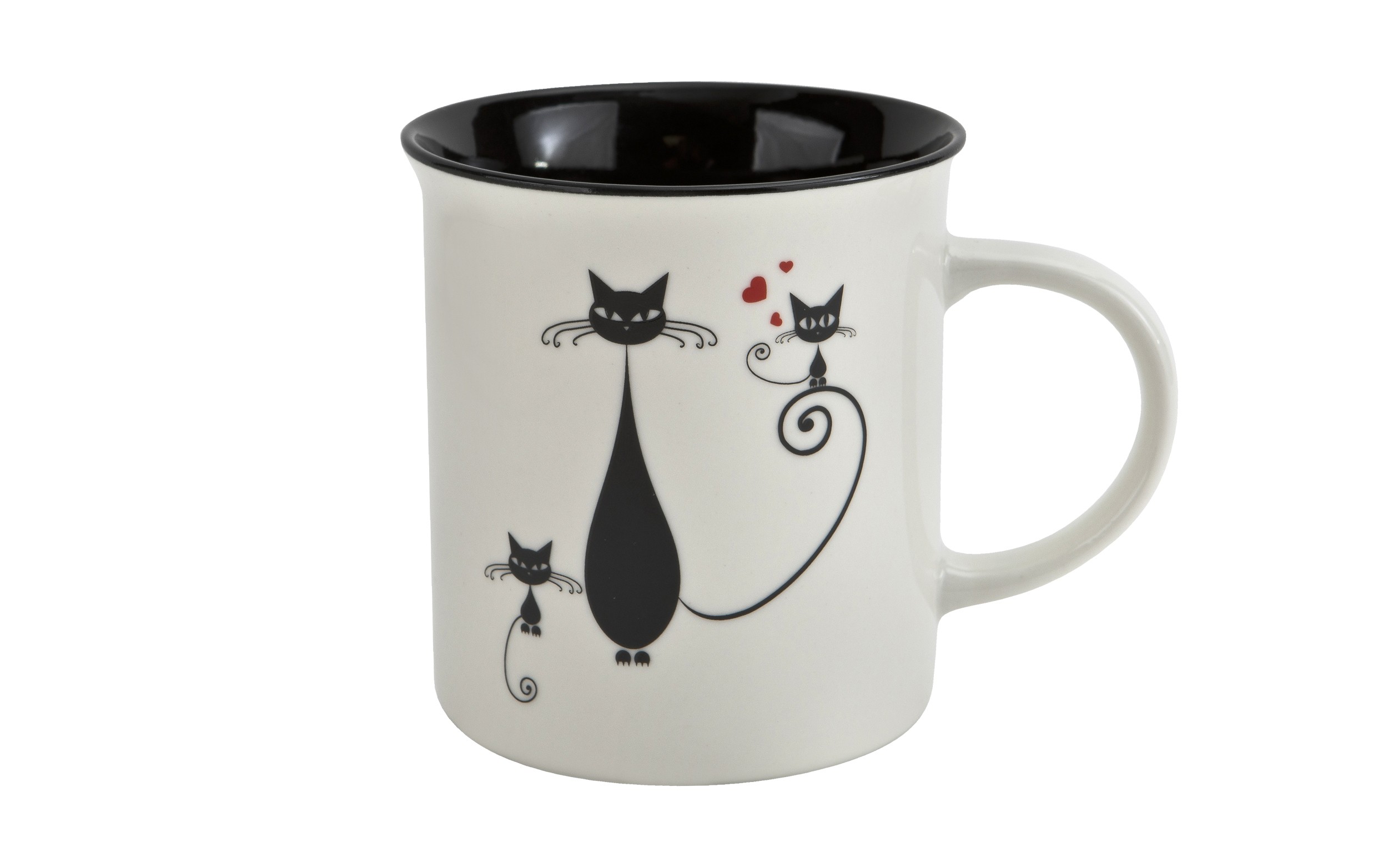 Kubek porcelanowy 330 ml Tomi Czarne Kotki