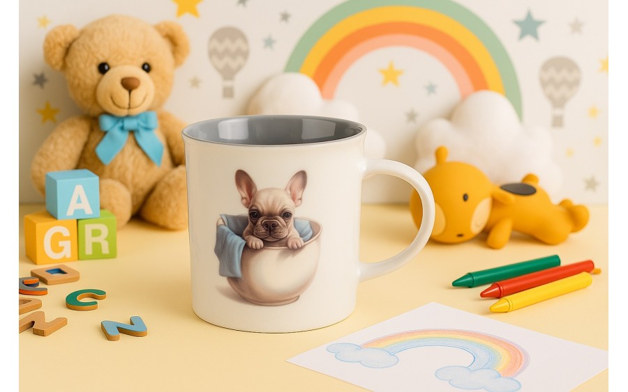 Kubek porcelanowy 330 ml Cora Buldog w kubku
