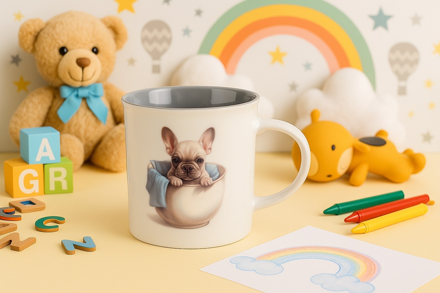 Kubek porcelanowy 330 ml Cora Buldog w kubku