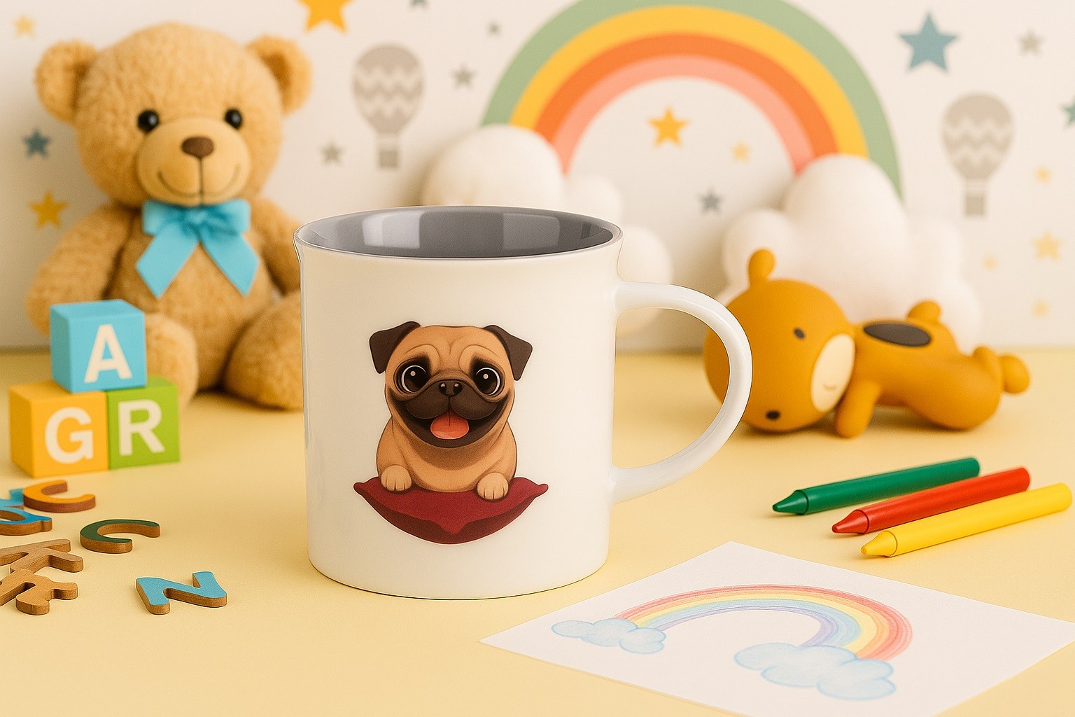 Kubek porcelanowy 330 ml Cora Mops