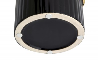 Wazon ceramiczny 30 cm czarno-złoty 154747