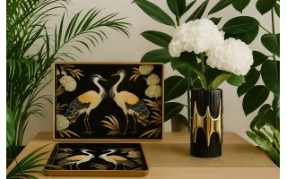 Taca dekoracyjna 35x25x3,5 cm Pawie mała 172021