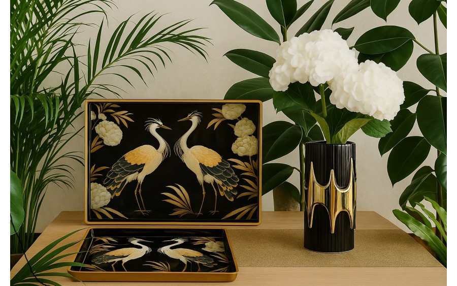 Taca dekoracyjna 35x25x3,5 cm Pawie mała 172021