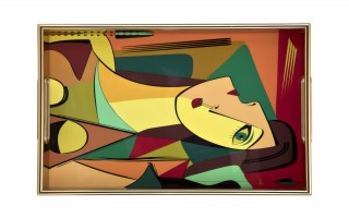 Taca dekoracyjna 40x25x4 cm Twarz 172014