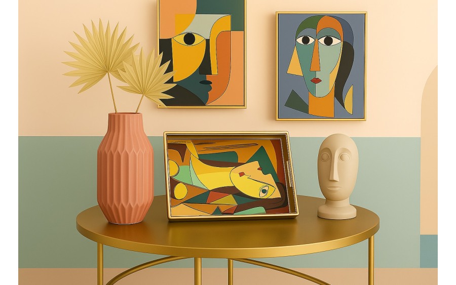 Taca dekoracyjna 40x25x4 cm Twarz 172014