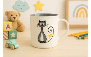 Kubek porcelanowy 330 ml Filemon Kotek