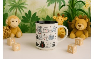 Kubek porcelanowy 330 ml Tomi Kotki Łapki