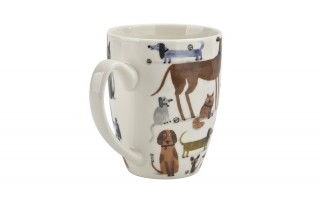 Kubek porcelanowy 360 ml z zaparzaczem Różne Psy
