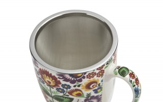 Kubek porcelanowy 350 ml z zaparzaczem Łowicz