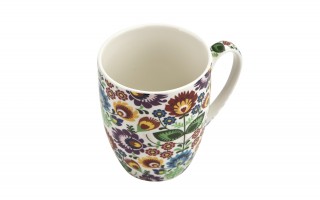 Kubek porcelanowy 350 ml Łowicz w koszyczku