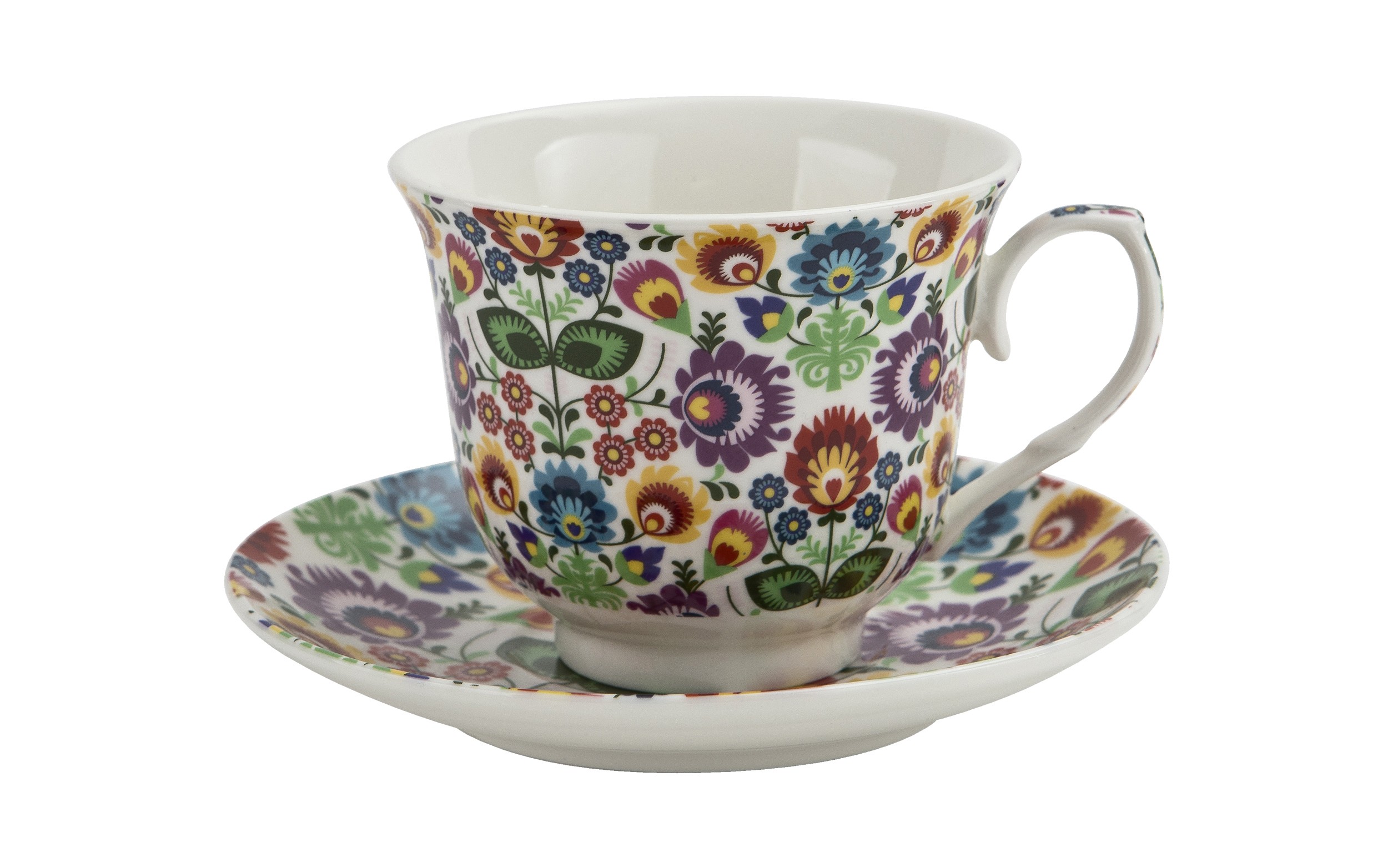 Filiżanka porcelanowa 250 ml + spodek Łowicz
