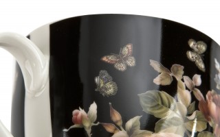 Kubek porcelanowy 460 ml Warda w koszyczku