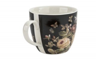 Kubek porcelanowy 460 ml Warda w koszyczku