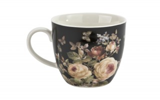 Kubek porcelanowy 460 ml Warda w koszyczku