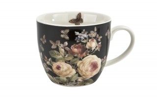 Kubek porcelanowy 460 ml Warda w koszyczku