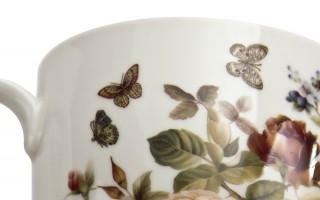 Kubek porcelanowy 460 ml Zahra w koszyczku