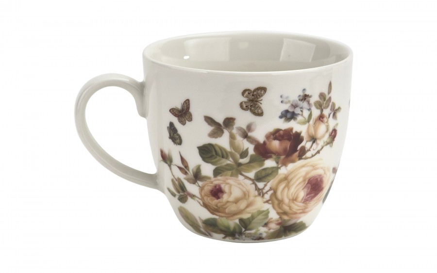Kubek porcelanowy 460 ml Zahra w koszyczku