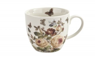 Kubek porcelanowy 460 ml Zahra w koszyczku