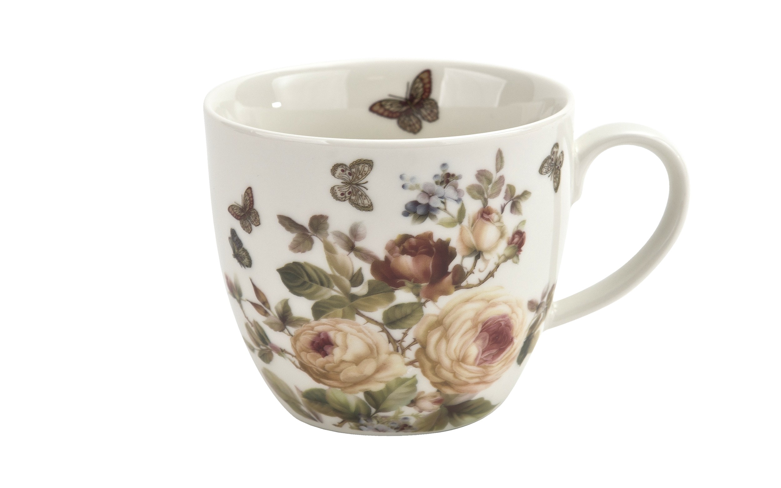 Kubek porcelanowy 460 ml Zahra w koszyczku