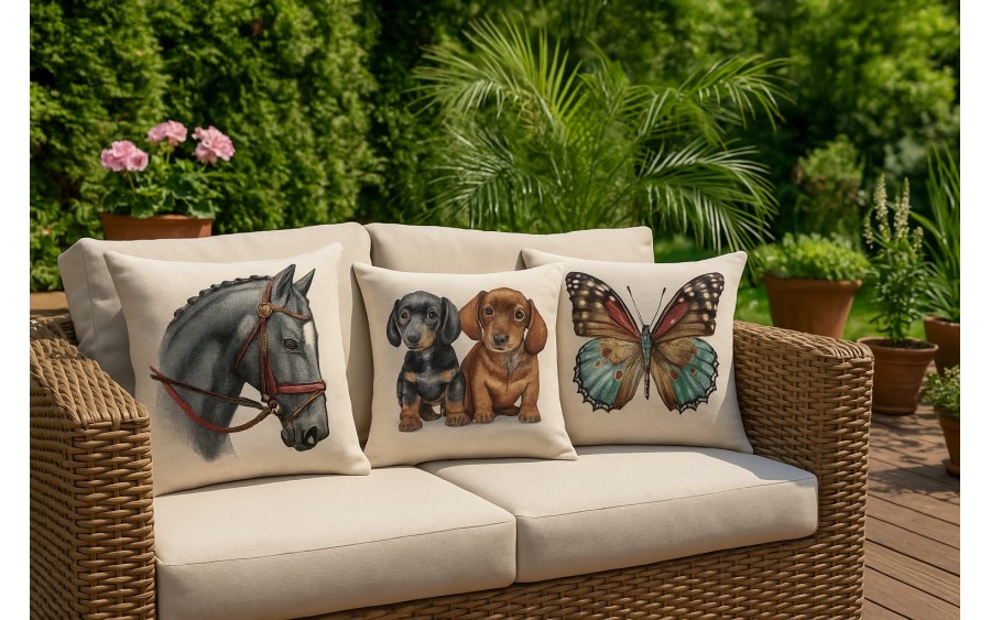 Poszewka dekoracyjna 45x45 cm Koń 210 Gobelinowa Premium