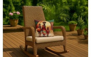 Poszewka dekoracyjna 45x45 cm Afrykanka 6218 Gobelinowa Premium