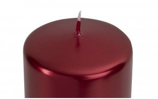 Świeca klubowa 15 cm czerwony metalik KL-5 150/58
