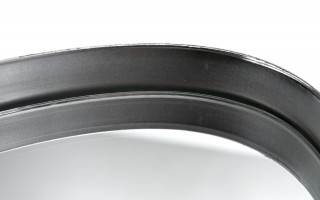 Taca dekoracyjna 23x13 cm srebrna kryształki