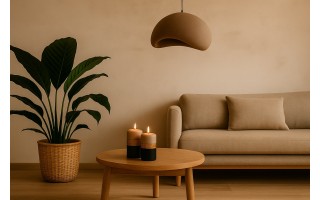 Świeca pieńkowa 15 cm Lumine Mat Caffe Latte 150/70