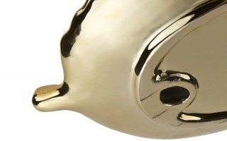 Ceramiczna Taca dekoracyjna 23x14 cm złoty liść