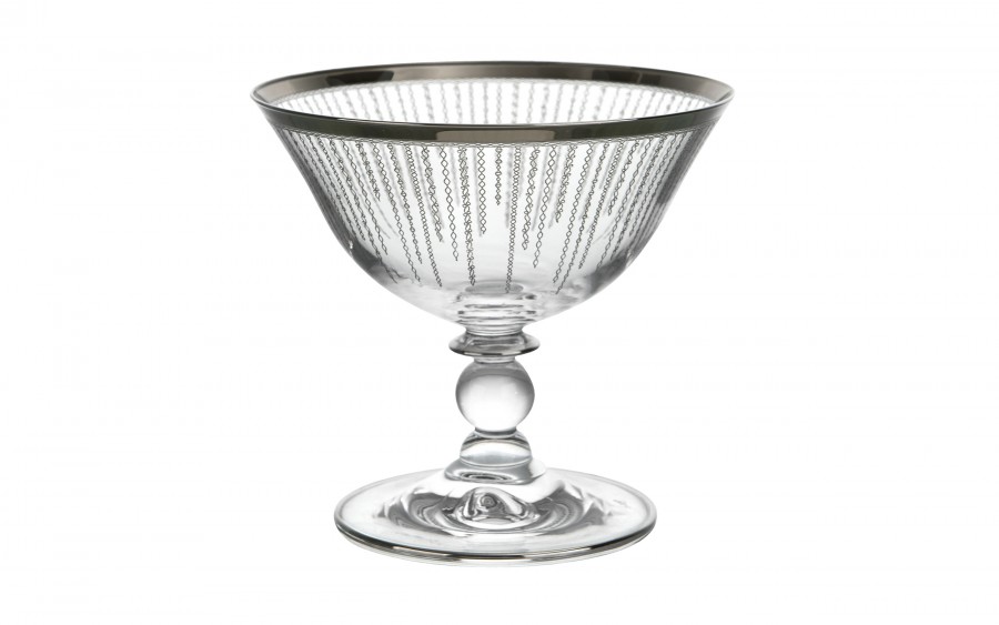 Komplet 6 pucharków do lodów Koral Platinium