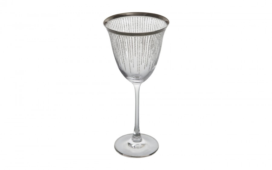 Komplet 6 kieliszków/gobletów 260 ml do napojów Koral Platinium