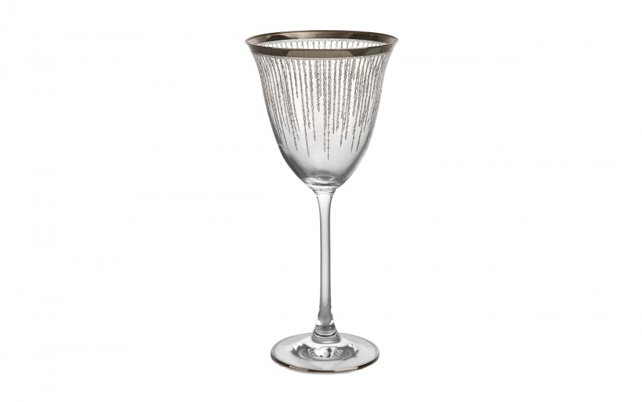 Komplet 6 kieliszków/gobletów 260 ml do napojów Koral Platinium