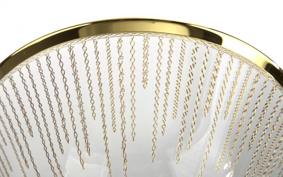 Komplet 6 pucharków do lodów Koral Gold