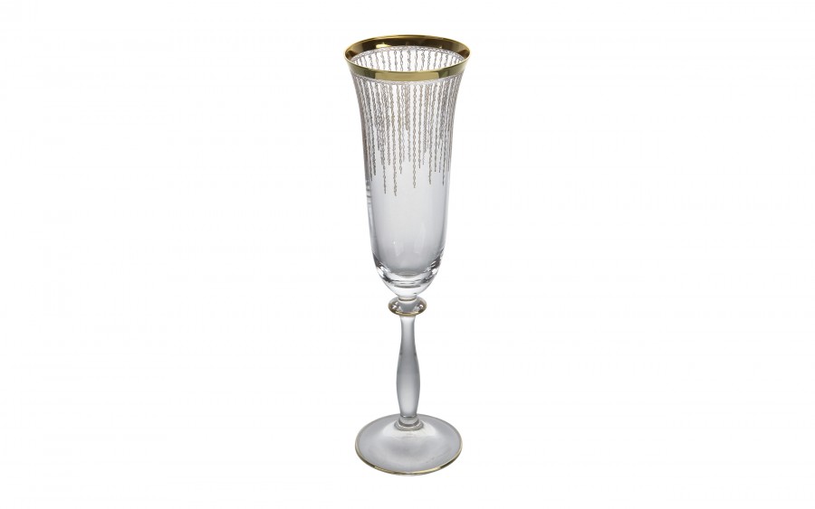 Komplet 6 kieliszków do szampana 190 ml Koral Gold